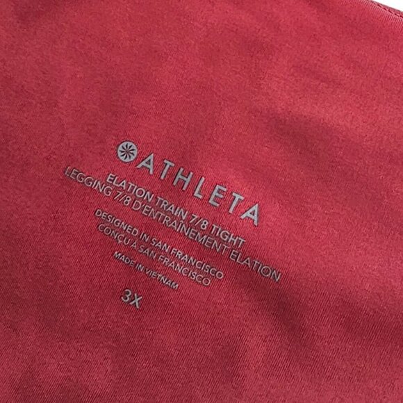 Athleta Womens Elation Train 7/8 Tight, Plus Size, Red, Athletic Leggings, 3X - Picture 4 of 8